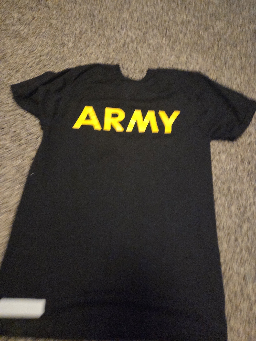 U.S. Army Black Tee with Yellow ARMY Print